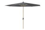 Platinum Riva stokparasol 3 m. rond - Teak Antraciet, Verzenden, Nieuw, Stokparasol, Kantelbaar