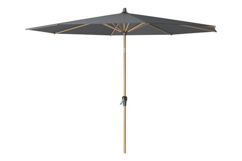 Platinum Riva stokparasol 3 m. rond - Teak Antraciet, Tuin en Terras, Parasols, Stokparasol, Nieuw, Kantelbaar, Verzenden