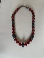 Ketting van carneool - Zilver - India - Eind 20e eeuw