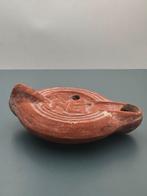 Oud-Romeins Terracotta Olielamp - 13 cm - Carthaginische