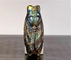 Labradoriet - Gebeeldhouwd amulet - Cicade - Veelkleurige