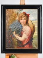 William Jean Beauley (1874-1937) - Jonge dame met veldboeket