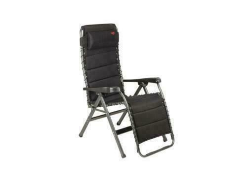 Crespo kampeer relaxstoel ap-232 air-deluxe zwart kleur 80, Caravans en Kamperen, Kampeeraccessoires, Nieuw