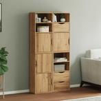 vidaXL Bijzetkasten 4 st ODDA 40x24x79 cm massief grenenhout, Huis en Inrichting, Verzenden, Nieuw, Grenenhout