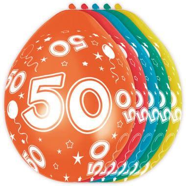 Ballonnen 50 Jaar Versiering 30cm 5st, Hobby en Vrije tijd, Feestartikelen, Nieuw, Verzenden