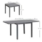 TRUUSK Patiotafel, Uitschuifbaar, 4 Tot 6 Personen, Aluminiu, Verzenden, Nieuw