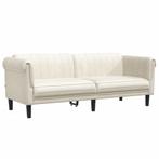 Driezitsbank Creme | Outlet Deal! | OP=OP Fluwelen Bank, Huis en Inrichting, Banken | Bankstellen, 75 tot 100 cm, Ophalen of Verzenden