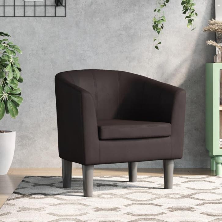 vidaXL Kuipstoel kunstleer bruin, Huis en Inrichting, Fauteuils, Nieuw, Verzenden