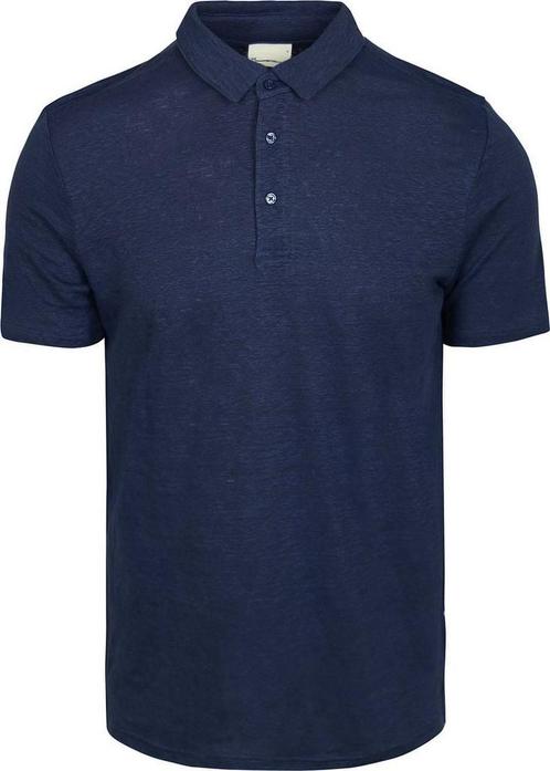 Knowledge Polo Regular Linnen Navy maat L Heren, Kleding | Heren, Polo's, Blauw, Nieuw, Maat 52/54 (L), Verzenden