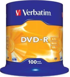 Verbatim | DVD-R | 4.7 GB | Matt Silver | 100 Stuks, Computers en Software, Beschrijfbare discs, Nieuw, Verzenden