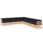 vidaXL 9-delige Loungeset met antracietkleurige kussens, Verzenden, Nieuw, Loungeset