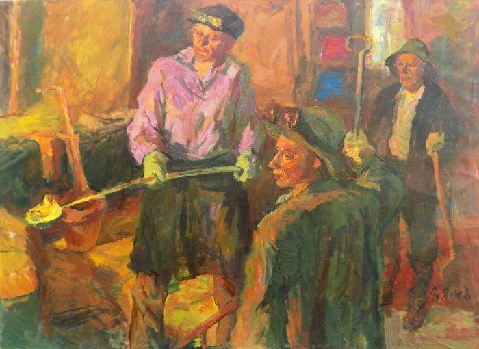 Anatoly Nikitovich Yanev (1945) - Nellacciaieria, Antiek en Kunst, Kunst | Schilderijen | Klassiek