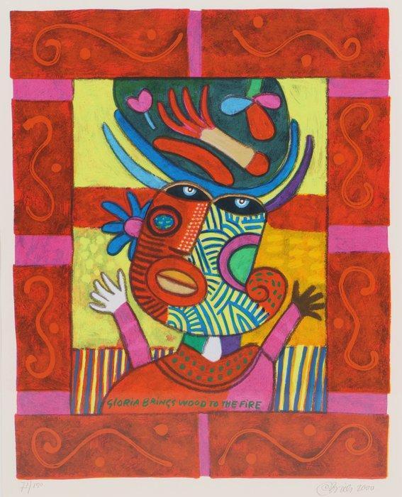 Clemens Briels (1946) - Gloria brings wood to the fire, Antiek en Kunst, Antiek | Overige Antiek
