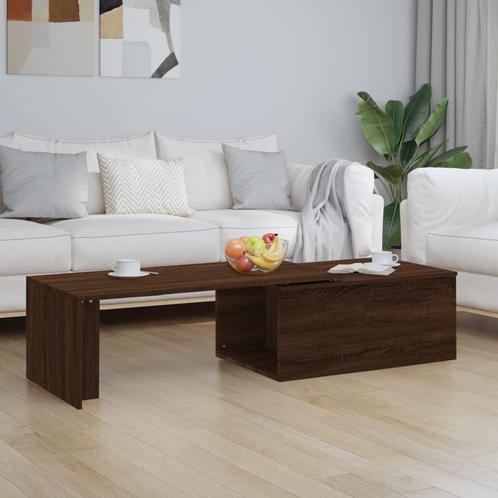 vidaXL Salontafel 150x50x35 cm bewerkt hout bruin eikenkleur, Huis en Inrichting, Tafels | Salontafels, Nieuw, 50 tot 100 cm, Overige houtsoorten