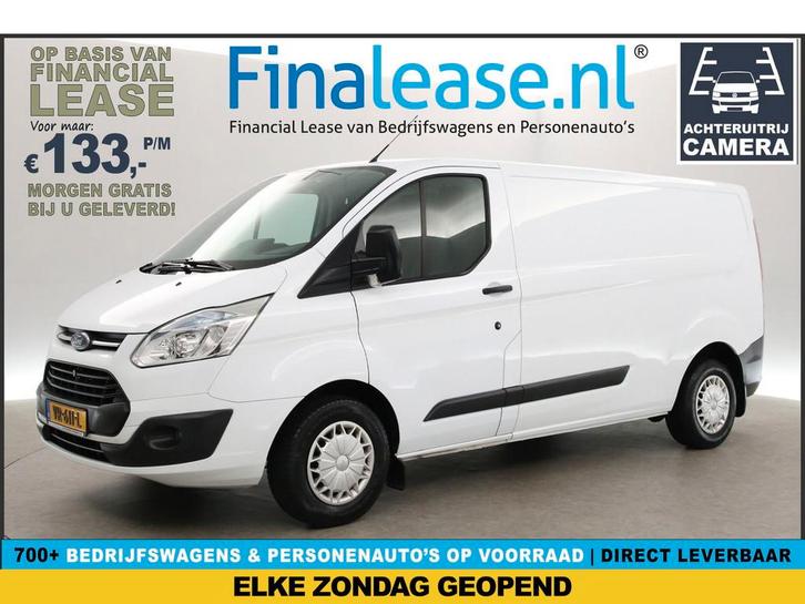 Ford Transit Custom 310 2.2 TDCI L2H1 Airco Cruise Camera, Auto's, Bestelauto's, Lease, Handgeschakeld, Diesel, Ford, Wit, Verzenden