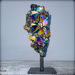 Zeer zeldzame regenboogaura-amethist - kwarts op stand-
