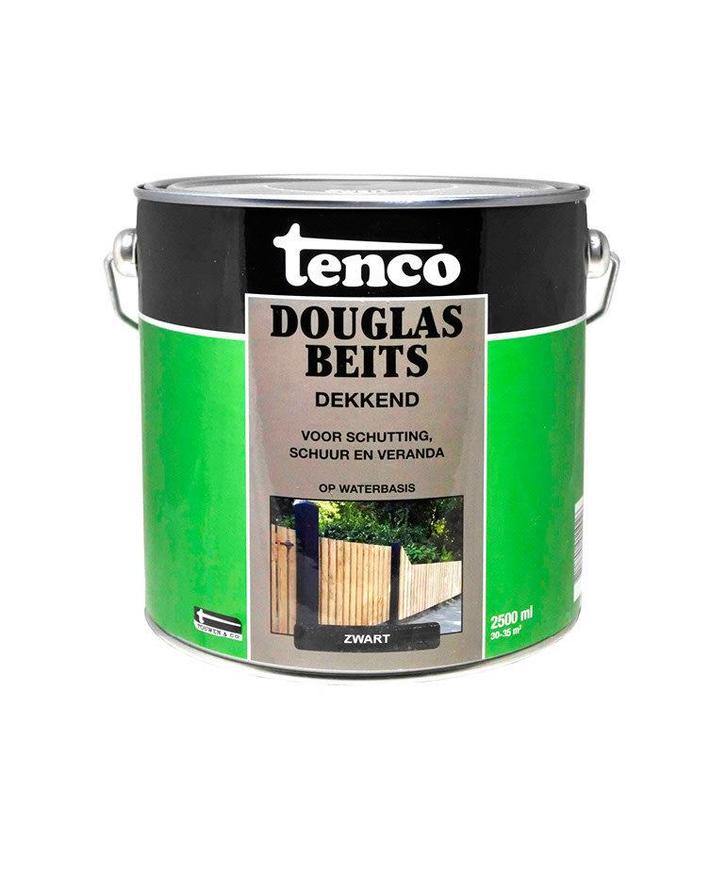 Tenco Douglas Beits Dekkend Zwart 2,5 liter, Doe-het-zelf en Verbouw, Verf, Beits en Lak, Nieuw, Ophalen of Verzenden