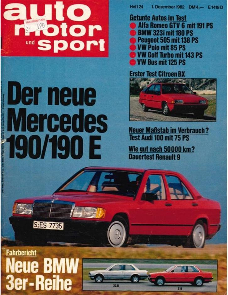 1982 AUTO MOTOR UND SPORT 24 DUITS, Boeken, Auto's | Folders en Tijdschriften