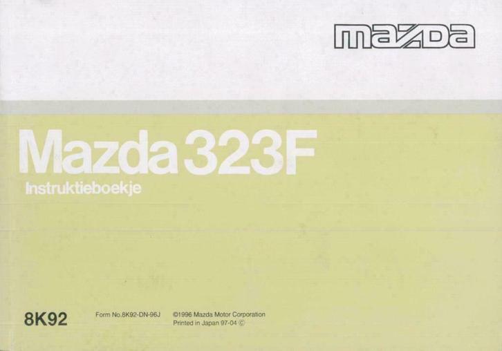 1997 Mazda 323F Instructie Boekje Handleiding Nederlands, Auto diversen, Handleidingen en Instructieboekjes, Verzenden