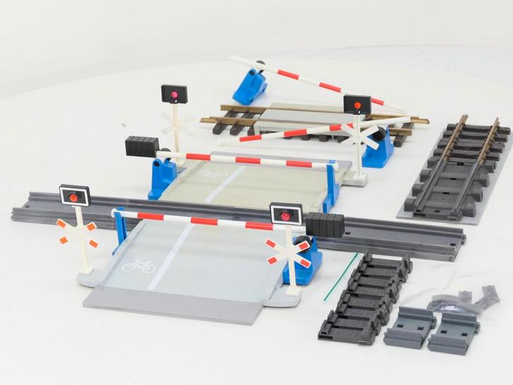 Playmobil 4383 Overweg XXL set (Baan en Rails, grootspoor), Hobby en Vrije tijd, Modeltreinen | Overige schalen, Rails, Gebruikt
