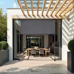 Zonnescherm Taija met handslinger - 120 x 310 cm, donkergrij, Verzenden, Nieuw