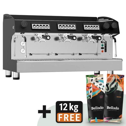 GGM Gastro | Portafiltermachine - 3 groepen - incl. |, Witgoed en Apparatuur, Koffiezetapparaten, Nieuw, Verzenden