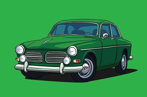 Poster Volvo amazon, Auto diversen, Auto-accessoires, Ophalen of Verzenden