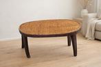 Bijzettafel - Hout, paglia di Vienna - Tafel van rattan