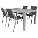 New Valley Fresno dining tuinset 160x90xH74 cm 5 delig wit, Tuin en Terras, Tuinsets en Loungesets, Ophalen of Verzenden, Nieuw