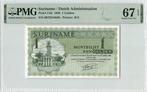 1986 Suriname P 116i 1 Gulden Pmg 67 Epq, Verzenden