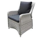 Bilbao Riccione dining tuinset 110 cm rond 5-delig wit, Tuin en Terras, Tuinsets en Loungesets, Ophalen of Verzenden, Nieuw, Wicker