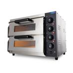 Pizza Oven | 2 Deuren | 2 Compartimenten | RVS/Metaal/Glas |, Verzenden, Nieuw in verpakking