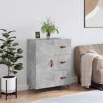 vidaXL Dressoir 69,5x34x90 cm bewerkt hout betongrijs, Verzenden, Nieuw, 50 tot 100 cm, 25 tot 50 cm