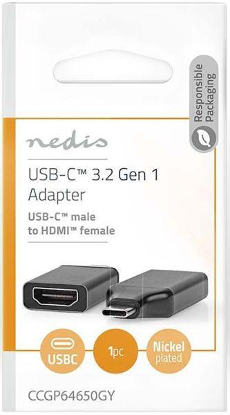 Nedis USB-C naar HDMI Adapter-Standaard (Diversen) NIEUW, Audio, Tv en Foto, Audiokabels en Televisiekabels, Nieuw, Ophalen of Verzenden