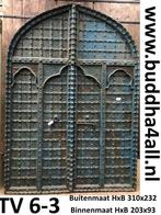 Imposante oude Indiase poort, kasteelpoort, kloosterdeur, Tuin en Terras, Tuinpoorten, 200 cm of meer, Gebruikt, Ophalen of Verzenden