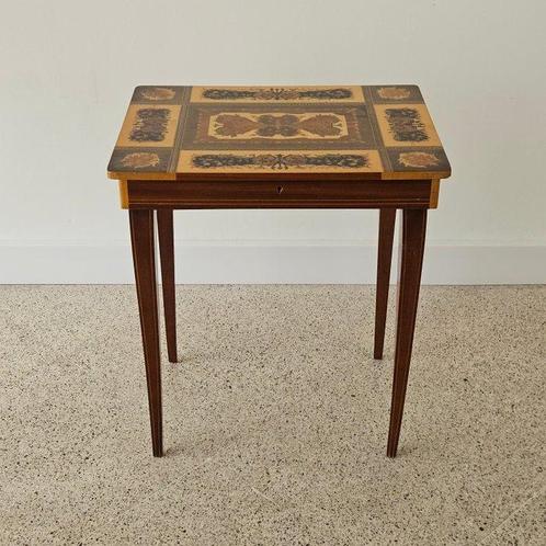 Bijzettafel - Hout - ingelegd, Antiek en Kunst, Curiosa en Brocante