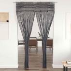 vidaXL Gordijn macramé 140x240 cm katoen antraciet, Huis en Inrichting, Verzenden, Nieuw