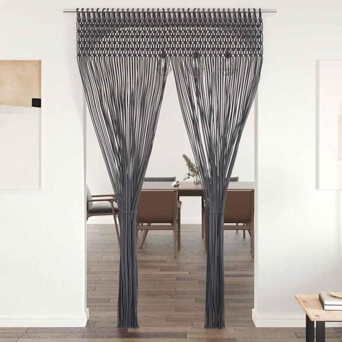 vidaXL Gordijn macramé 140x240 cm katoen antraciet, Huis en Inrichting, Stoffering | Gordijnen en Lamellen, Nieuw, Verzenden
