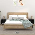 vidaXL Nachtkastjes 2 st 40x35x50 cm zwart, Huis en Inrichting, Minder dan 45 cm, Verzenden, Nieuw, Minder dan 55 cm