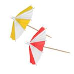 Cocktailprikkers Parasol 10cm 10st, Verzenden, Nieuw