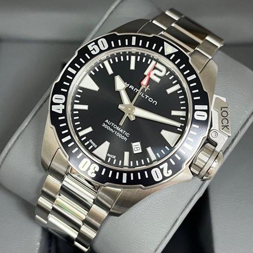 Hamilton - Khaki Navy Frogman Auto - H77605135 - Heren -, Sieraden, Tassen en Uiterlijk, Horloges | Heren