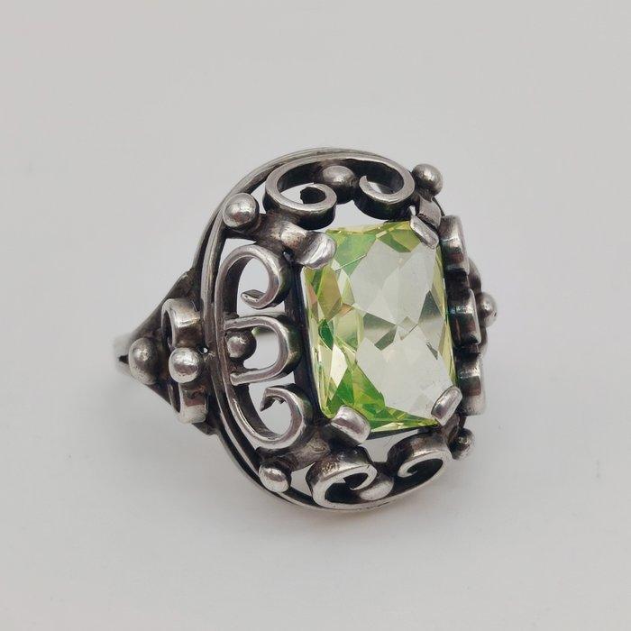 Zonder Minimumprijs - Ring Zilver Spinel - Art Deco, Sieraden, Tassen en Uiterlijk, Ringen