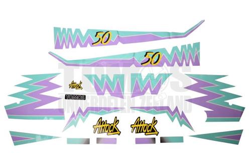 Tomos Stickerset AT50 Attack compleet origineel, Fietsen en Brommers, Brommeronderdelen | Algemeen, Nieuw, Ophalen of Verzenden