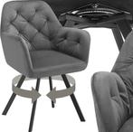 2dekans | tectake® - Draaistoel in fluweellook -, Huis en Inrichting, Ophalen of Verzenden, Zo goed als nieuw