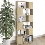 vidaXL Boekenkast/kamerscherm 80x24x186 cm bewerkt hout, Verzenden, Nieuw, 50 tot 100 cm, Minder dan 25 cm
