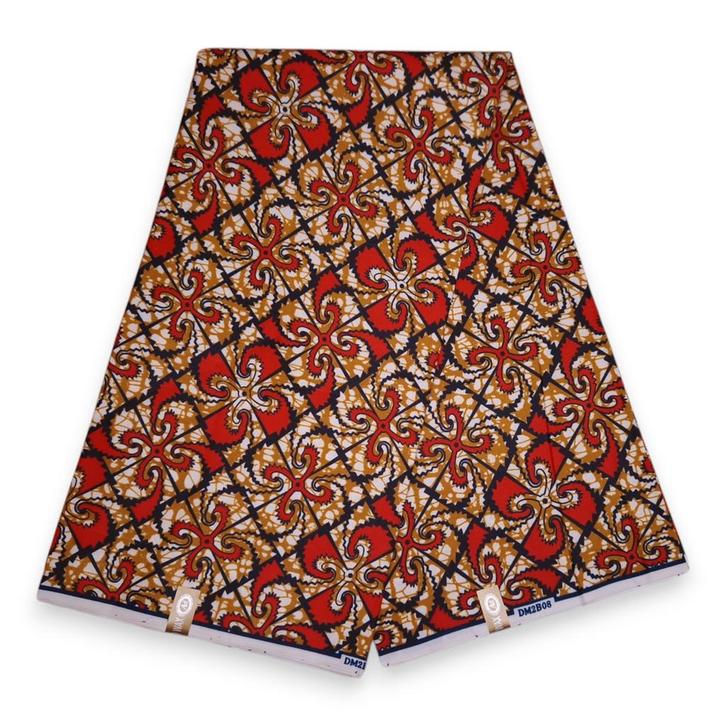 Afrikaanse stof - Twister - Polycotton, Hobby en Vrije tijd, Stoffen en Lappen, Nieuw, Ophalen of Verzenden