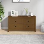 vidaXL Dressoir 100x40x54 cm massief grenenhout honingbruin, 100 tot 150 cm, Verzenden, Nieuw, Grenenhout