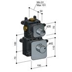 Thermostaat Hotbath Gal High Flow met 1 Stopkraan Geborsteld, Doe-het-zelf en Verbouw, Sanitair, Ophalen of Verzenden, Nieuw