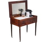 Hollandse Lodewijk XVI wandtafel als schenktafel in mahonie, Antiek en Kunst, Ophalen of Verzenden