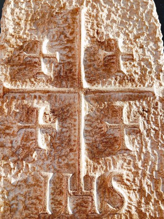 sculptuur, Stemma araldico  Croce di Gerusalemme  - 25 cm, Antiek en Kunst, Antiek | Boeken en Bijbels